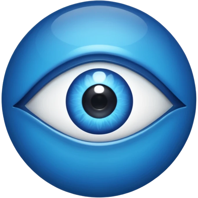 The word family written on a blue evil eye emoji