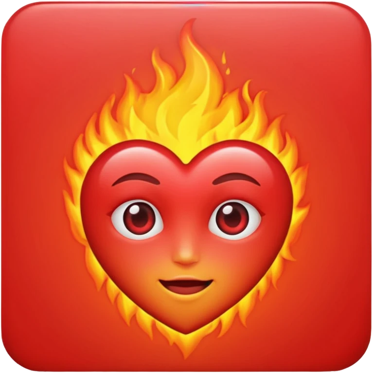 Heart eyes on fire emoji