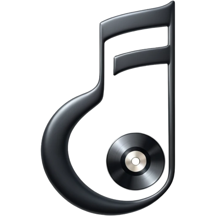 music note with a music disc emoji