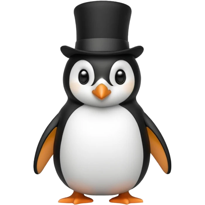 Penguin with tiny hat emoji