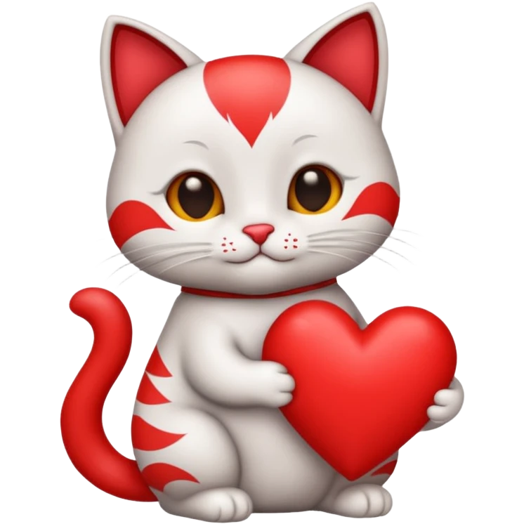 creame un gatito con un corazon emoji