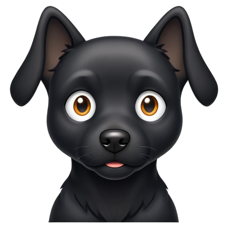 Perro negro emoji