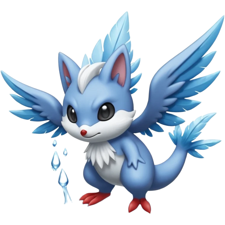 Elemental Plumbing Plunging Plume Plumaged Plumed Pipe Puntering Pivoting Glalie-Sneasel-Togetic-Pokémon-Fakémon-hybrid-creature emoji