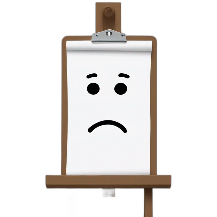 marker board Flipchart without face emoji