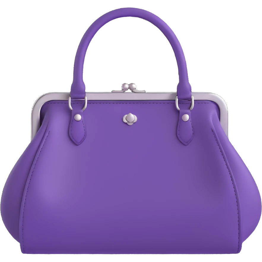Purple goth purse emoji
