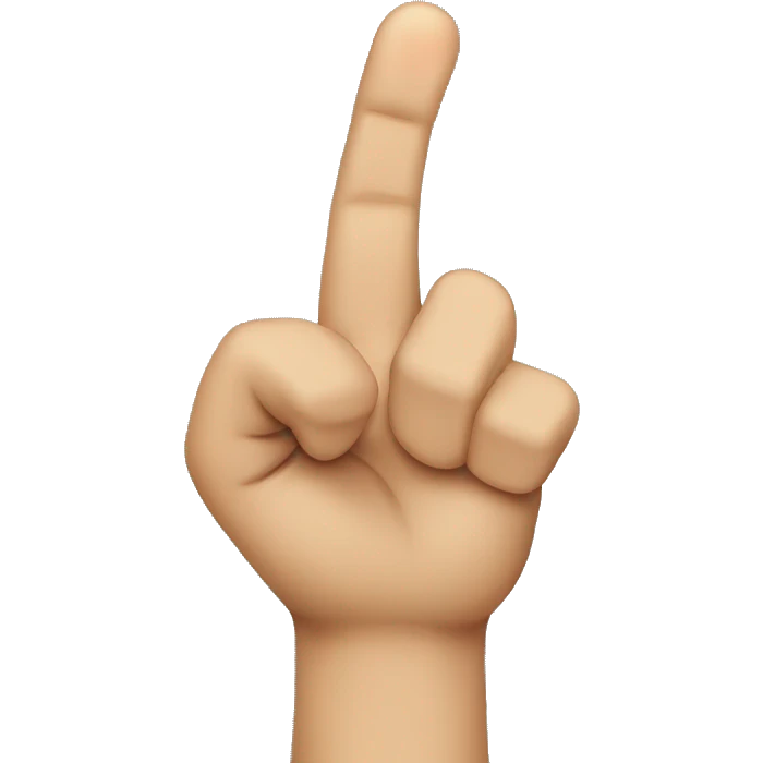 middle finger bent down emoji