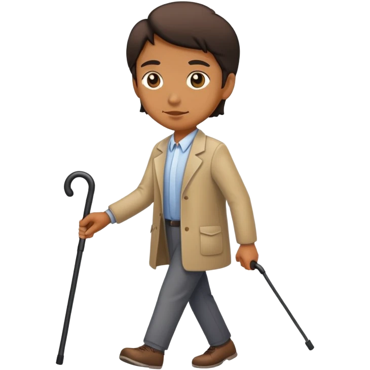Person walking with a cane emoji