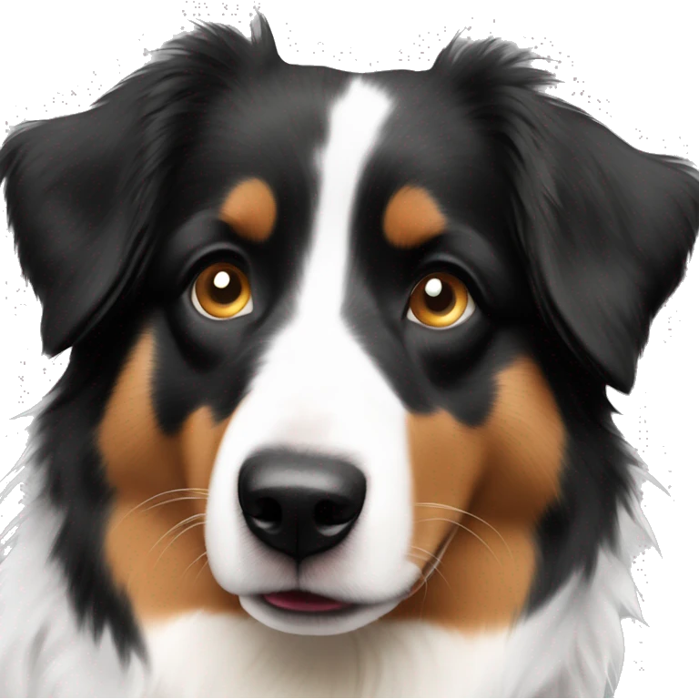 australian shepherd black tri color with black nose emoji