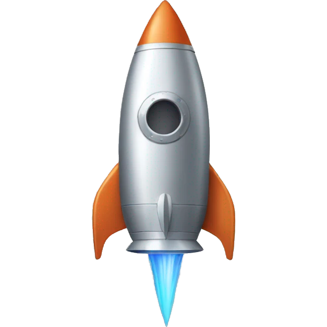 a silver rocket emoji