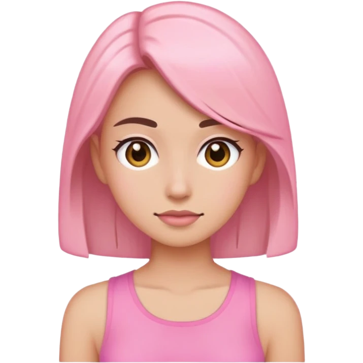 Me wearing a pink top emoji