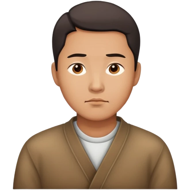 Chinese man thinking emoji