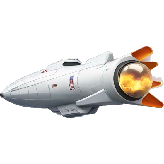 space ship emoji flying into orbit emoji