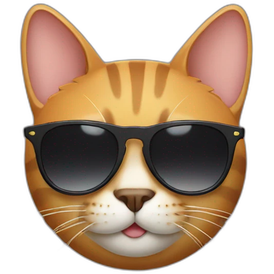 Cat with sunglasses emoji