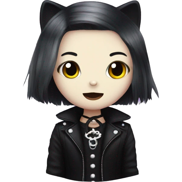 Hello kitty goth  emoji