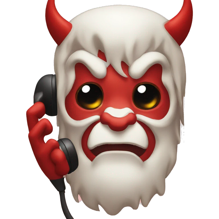devil on the phone emoji