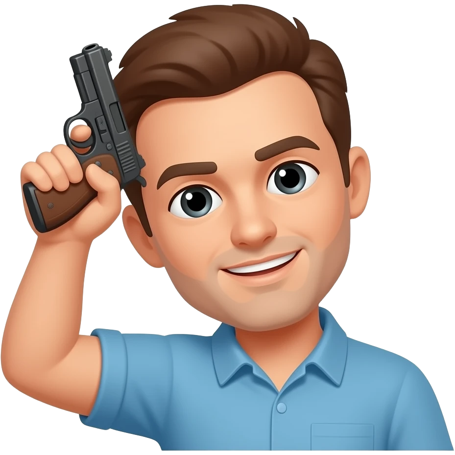 man shooting himself in the head emoji