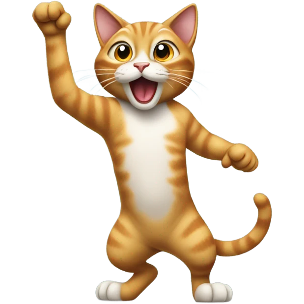 Cat doing the sheesh pose emoji