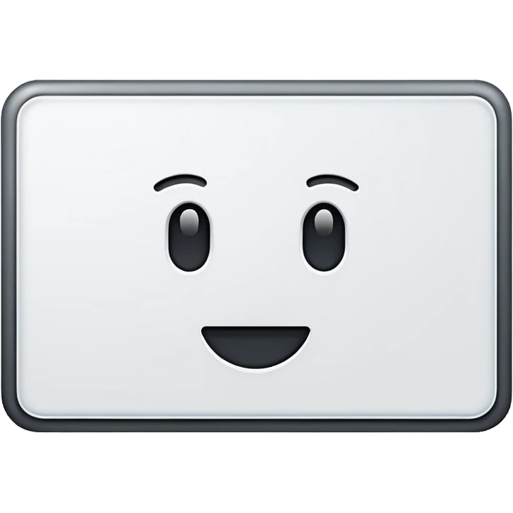 a sleek WHITE card emoji