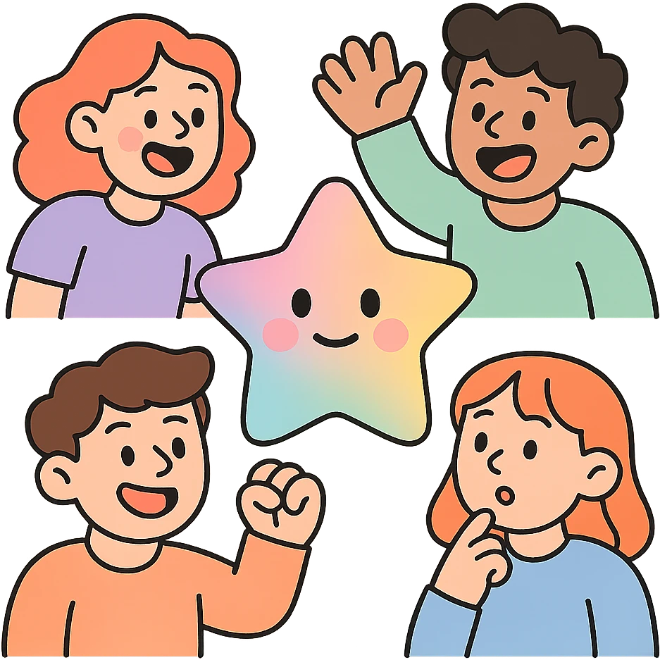 aesthetic pastel star emoji, gentle gradients, minimal style emoji