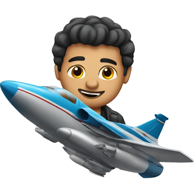 Short Mexican guy flying a jet emoji