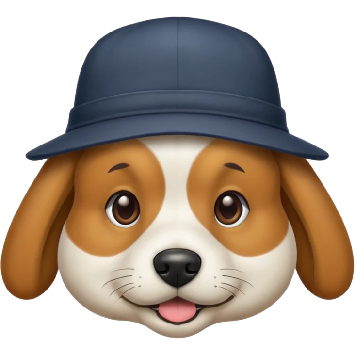 Dog wearing a hat emoji
