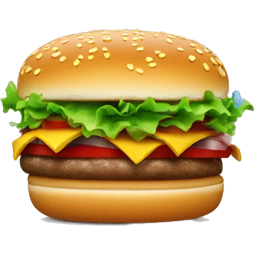 Raining juicy hamburgers  emoji