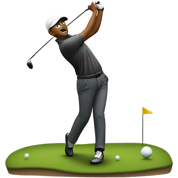 Golfer shanking shot emoji