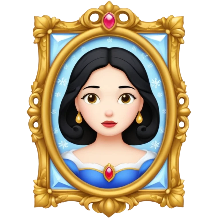 magic mirror on the wall of snow white. emoji