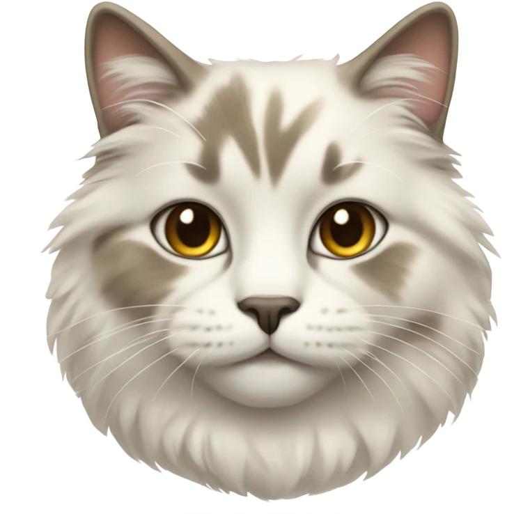 white beige fluffy cat emoji