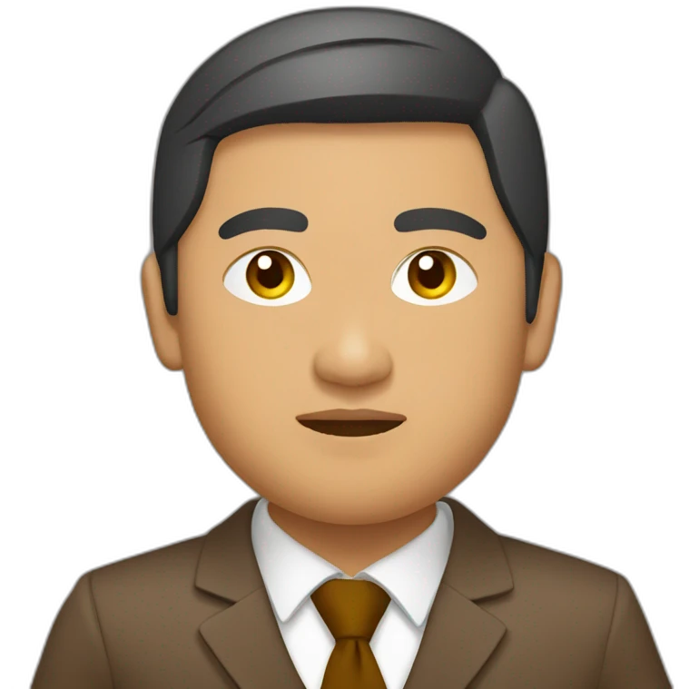 Kyrgyz warrior in a brown suit emoji