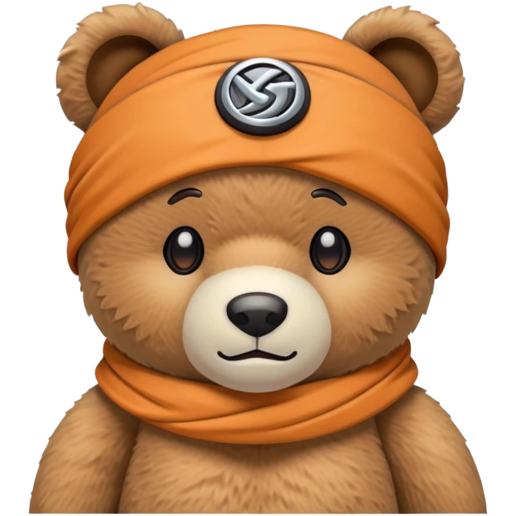 Teddy bear wearing a naruto headband emoji emoji