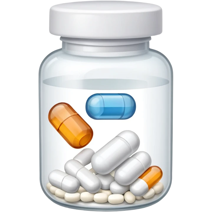 prescription medicine bottle with pill cap emoji