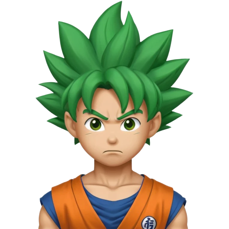 Son Goku with green hair emoji