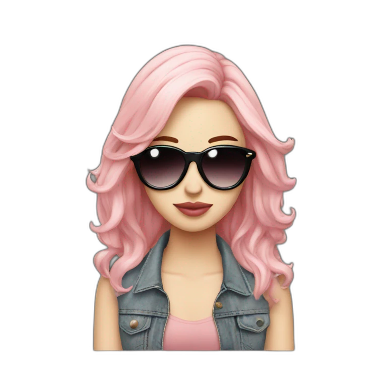 rosé de blakpink rock style emoji