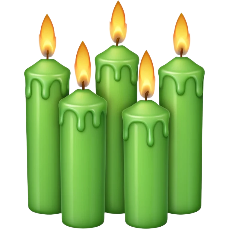 4 GREEN CANDLES emoji