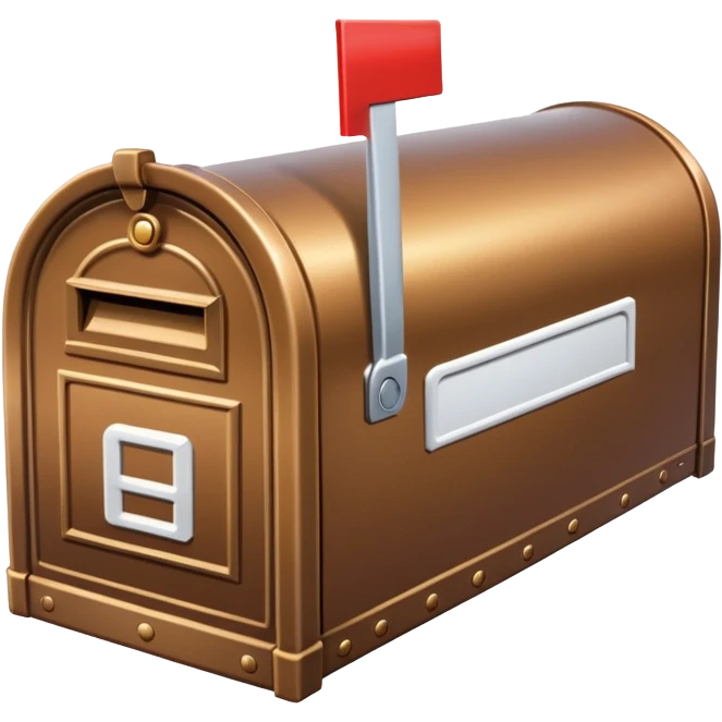 The brown mailbox with the white letter emoji