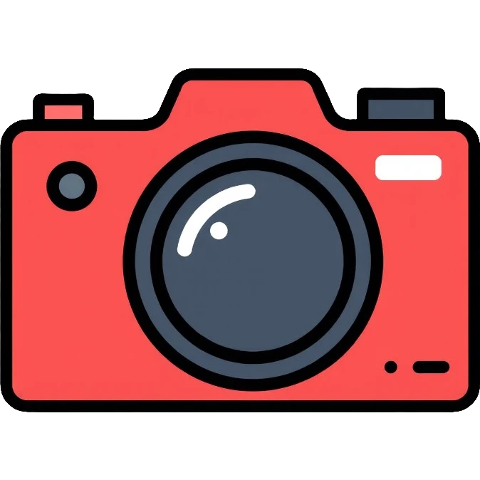 red minimalist camera emoji
