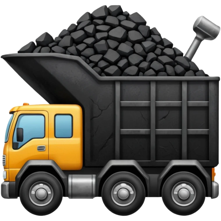 truck with coal ore emoji