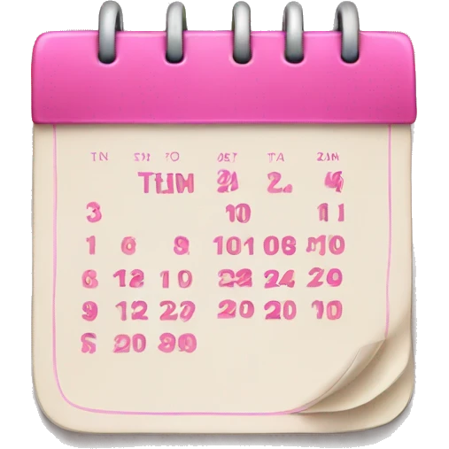 Pink calendar  emoji