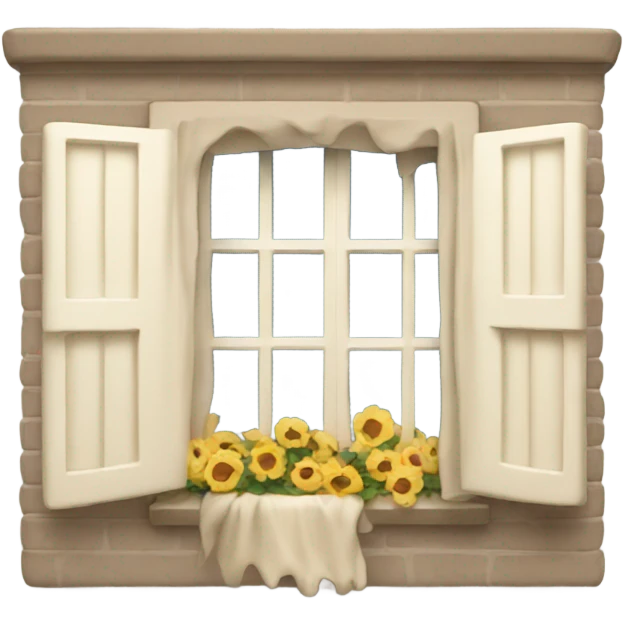 Cozy cream window  emoji