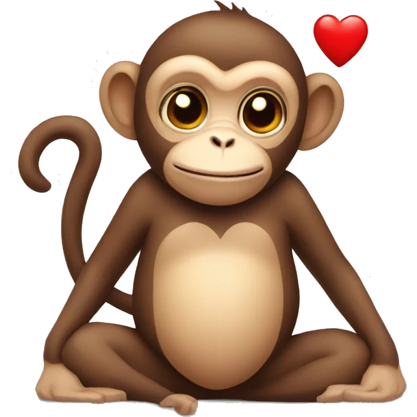 monkey with a heart emoji
