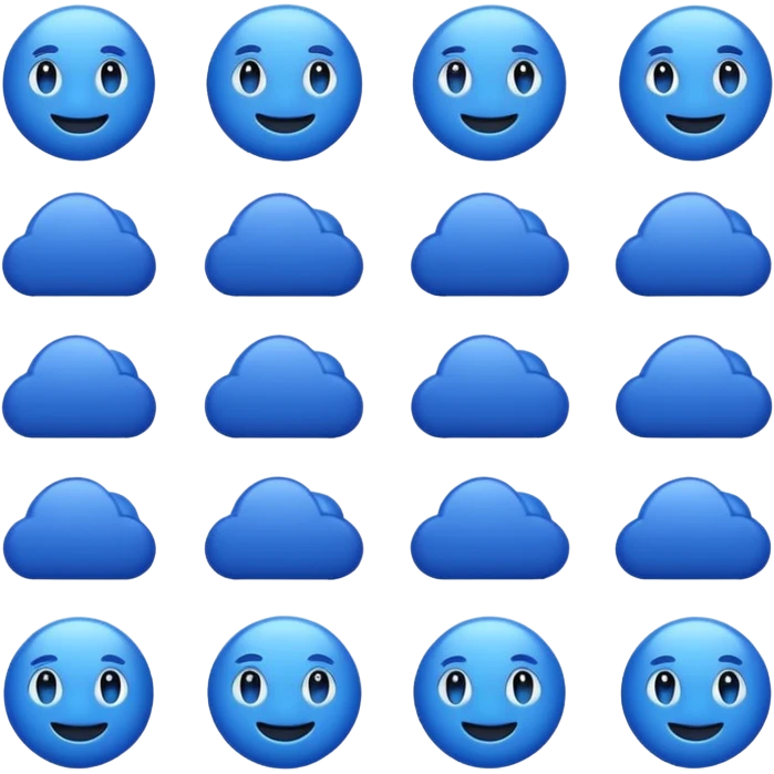 Blue emoji
