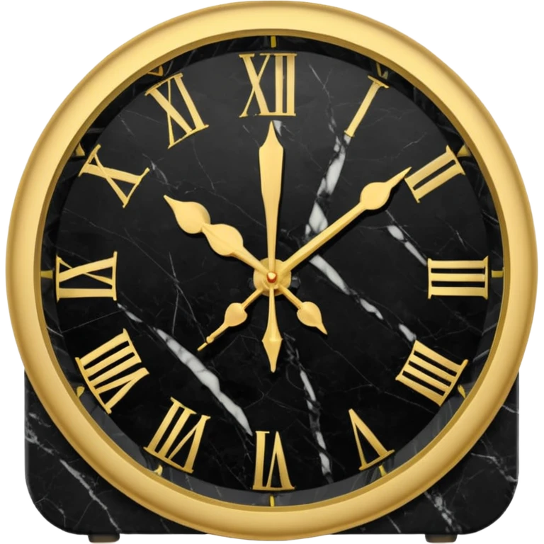Black marble with gold stone wall Clock emoji