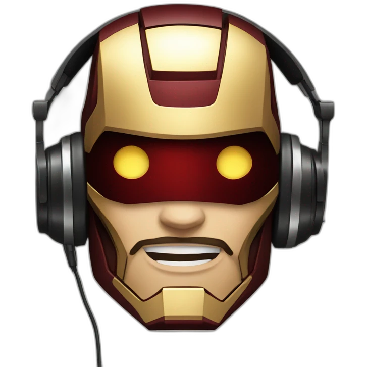 the iron man dj with headphones emoji