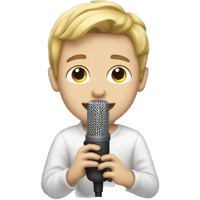 white boy recording a song emoji