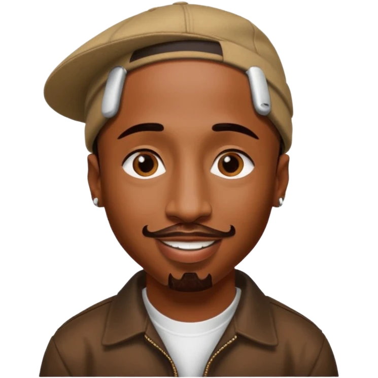 2Pac with a hat emoji