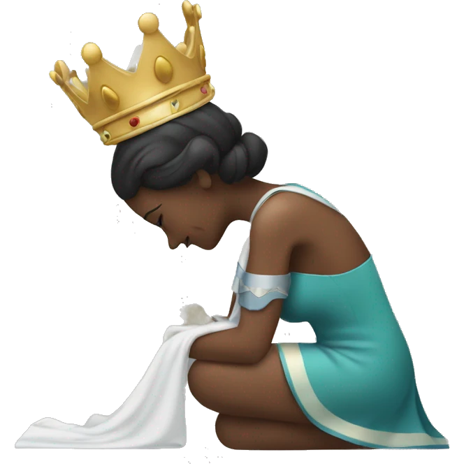 Bowing down to a queen emoji