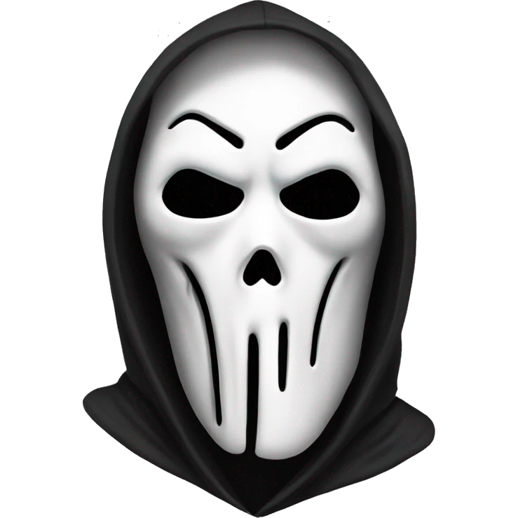 Ghostface with black hoodie emoji