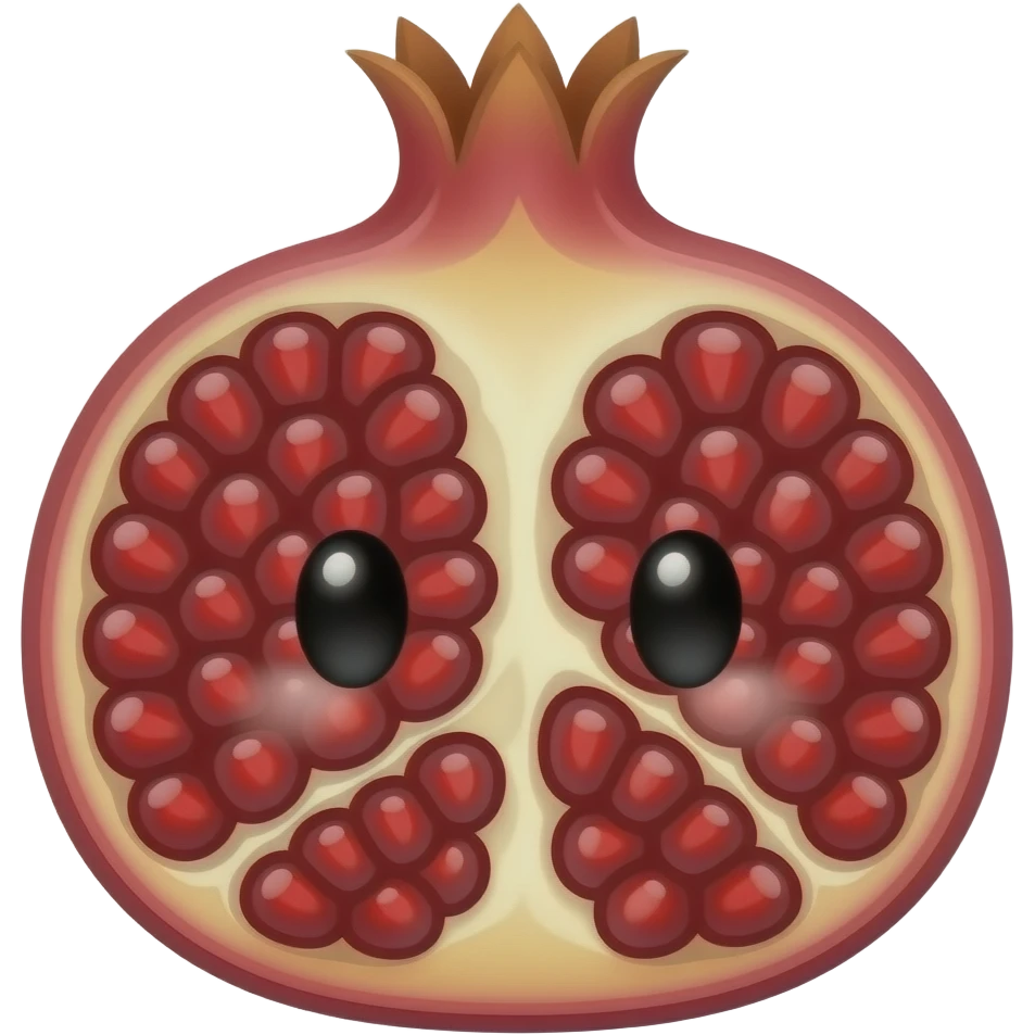 Kawaii pome granate emoji