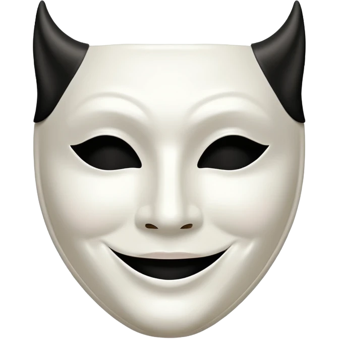  white theater mask from snow white emoji
